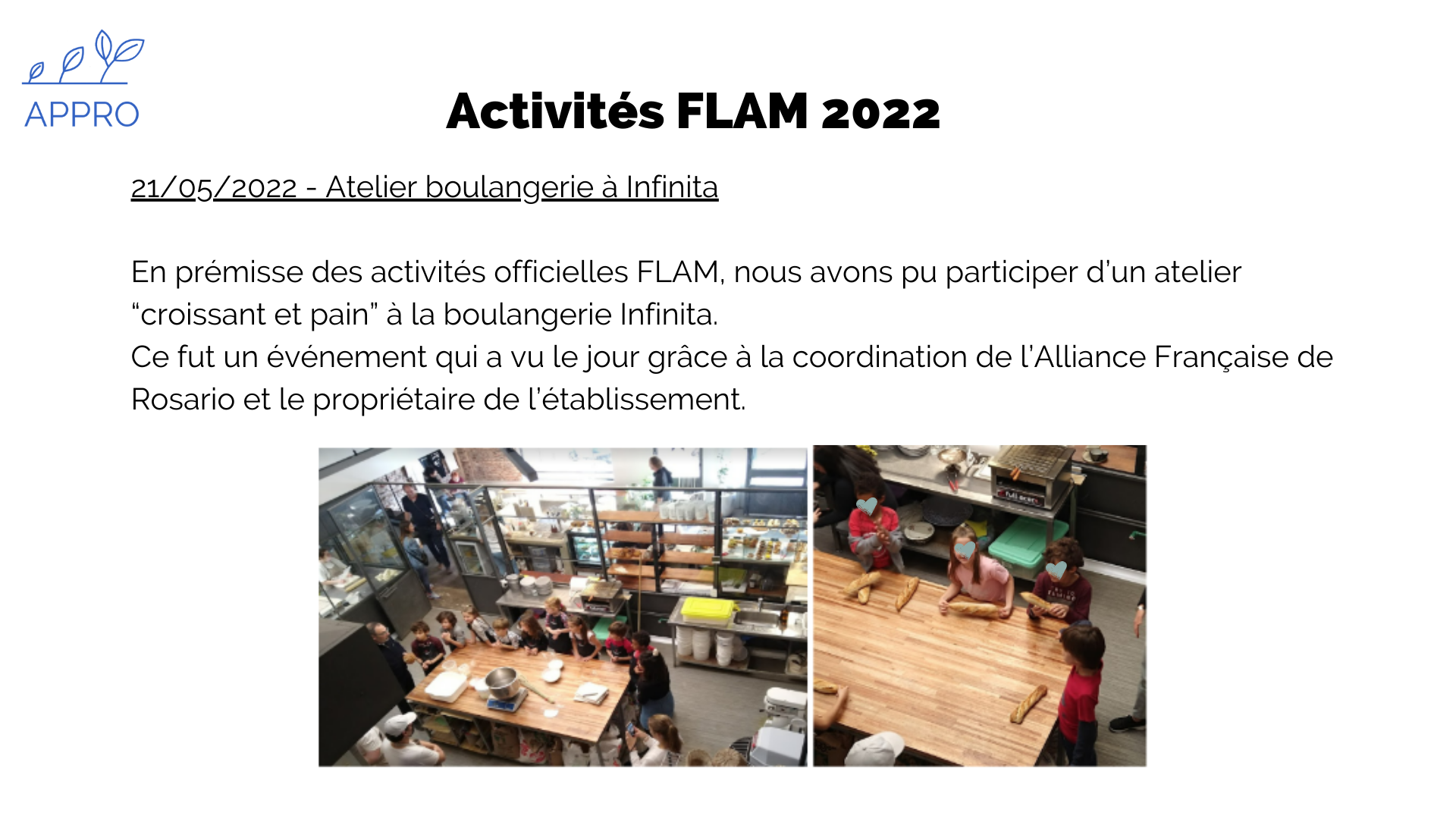 Activités APPRO FLAM Rosario 2022